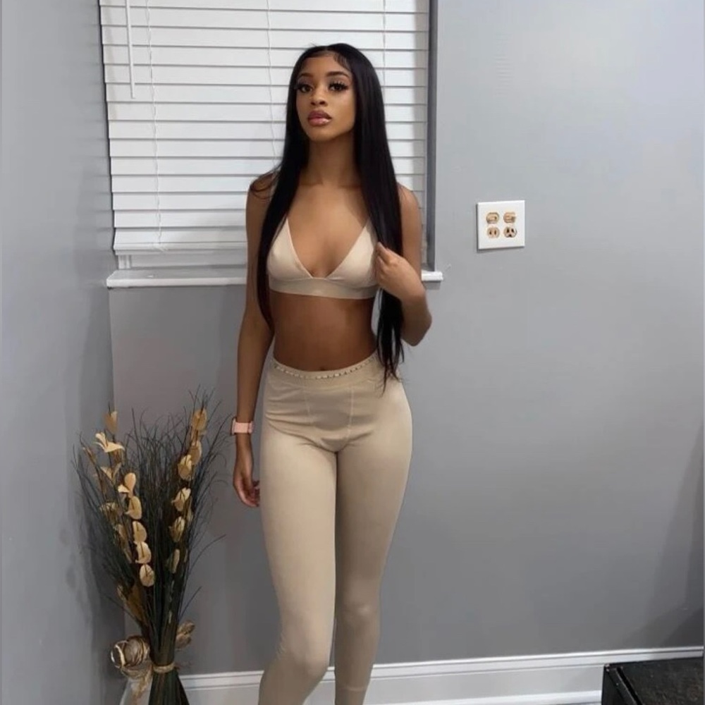 two piece beige set